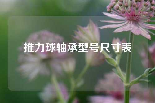 推力球轴承型号尺寸表