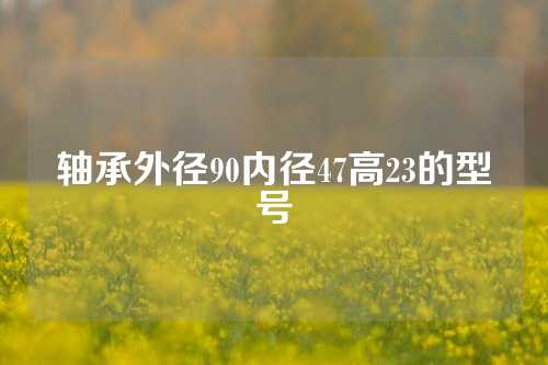 轴承外径90内径47高23的型号