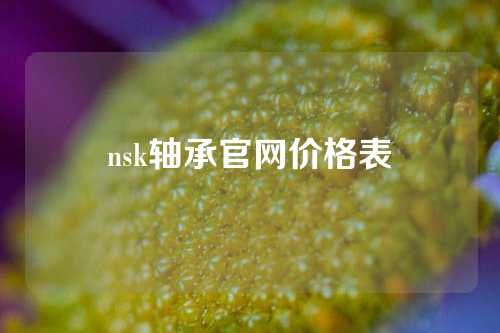 nsk轴承官网价格表