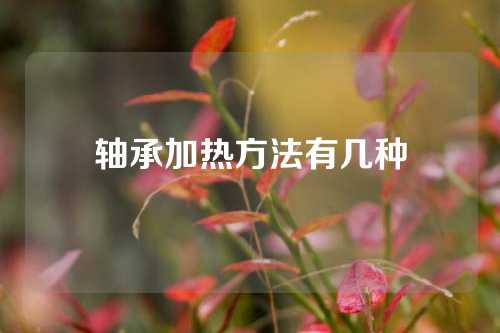 轴承加热方法有几种