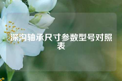 深沟轴承尺寸参数型号对照表