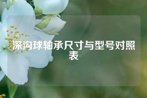 深沟球轴承尺寸与型号对照表