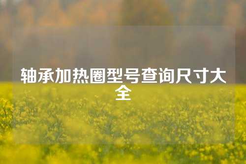 轴承加热圈型号查询尺寸大全