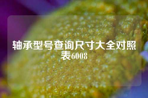 轴承型号查询尺寸大全对照表6008