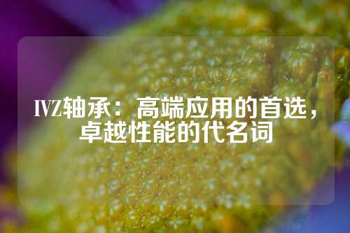 IVZ轴承：高端应用的首选，卓越性能的代名词