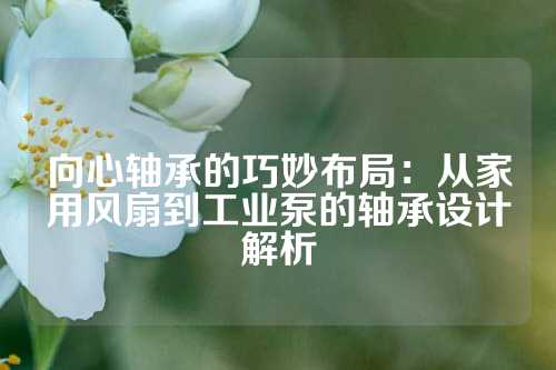 向心轴承的巧妙布局：从家用风扇到工业泵的轴承设计解析