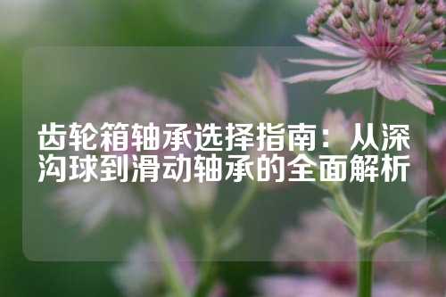 齿轮箱轴承选择指南：从深沟球到滑动轴承的全面解析