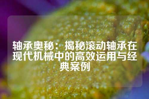 轴承奥秘：揭秘滚动轴承在现代机械中的高效运用与经典案例