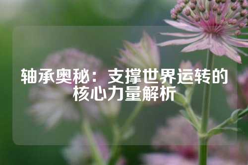 轴承奥秘：支撑世界运转的核心力量解析