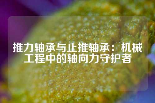 推力轴承与止推轴承：机械工程中的轴向力守护者