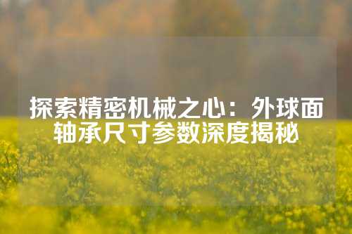 探索精密机械之心：外球面轴承尺寸参数深度揭秘