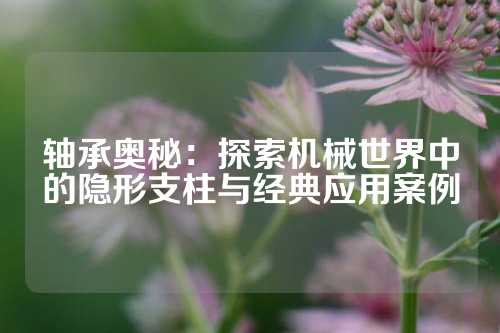 轴承奥秘：探索机械世界中的隐形支柱与经典应用案例