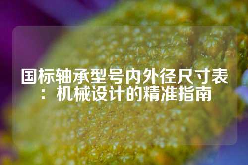 国标轴承型号内外径尺寸表：机械设计的精准指南