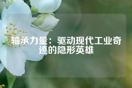 轴承力量：驱动现代工业奇迹的隐形英雄