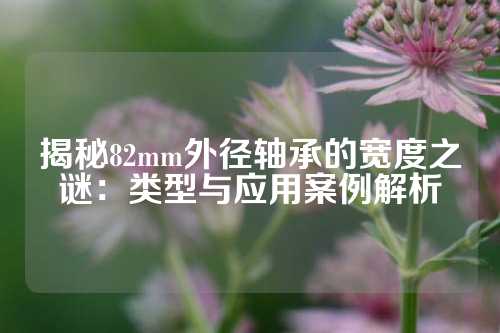 揭秘82mm外径轴承的宽度之谜：类型与应用案例解析