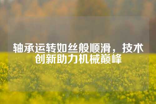 轴承运转如丝般顺滑，技术创新助力机械巅峰