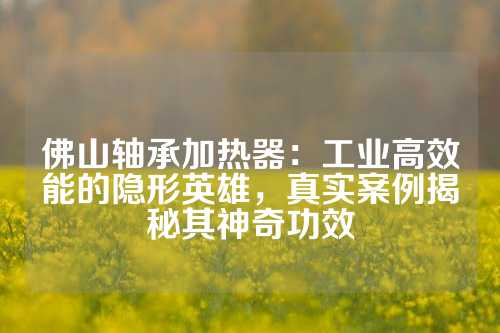 佛山轴承加热器：工业高效能的隐形英雄，真实案例揭秘其神奇功效