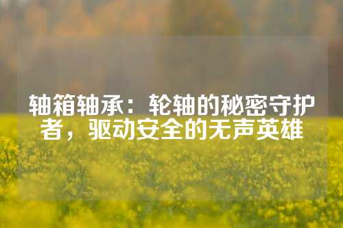 轴箱轴承：轮轴的秘密守护者，驱动安全的无声英雄