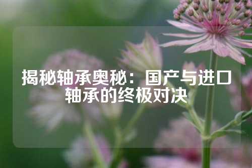 揭秘轴承奥秘：国产与进口轴承的终极对决