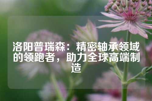 洛阳普瑞森：精密轴承领域的领跑者，助力全球高端制造