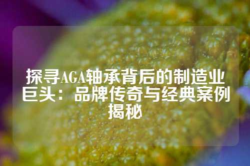 探寻AGA轴承背后的制造业巨头：品牌传奇与经典案例揭秘