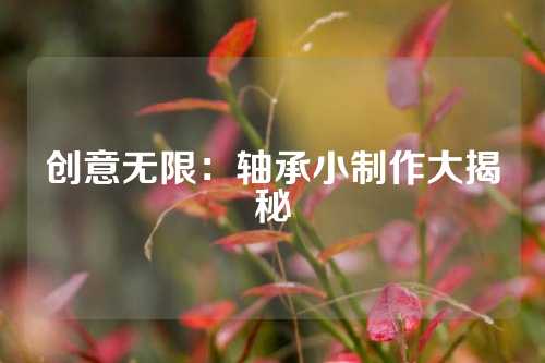 创意无限：轴承小制作大揭秘