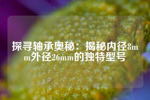 探寻轴承奥秘：揭秘内径8mm外径26mm的独特型号