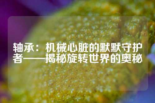 轴承：机械心脏的默默守护者——揭秘旋转世界的奥秘