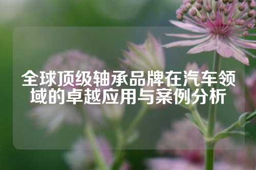 全球顶级轴承品牌在汽车领域的卓越应用与案例分析