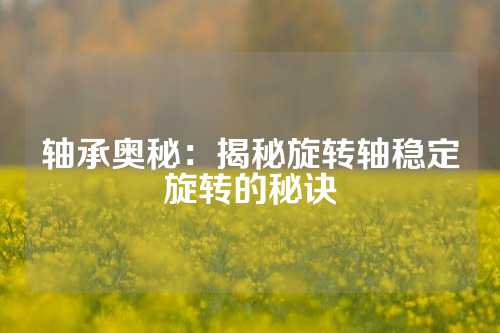 轴承奥秘：揭秘旋转轴稳定旋转的秘诀