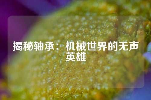 揭秘轴承：机械世界的无声英雄