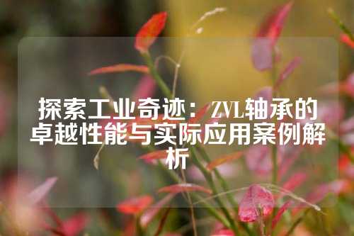 探索工业奇迹：ZVL轴承的卓越性能与实际应用案例解析