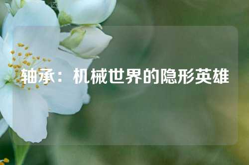 轴承：机械世界的隐形英雄